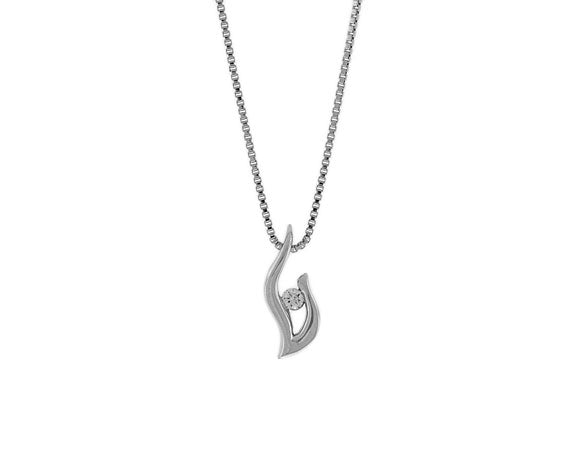 .05ct. t.w. Kessler 81 Round Diamond Pendant in Sterling Silver