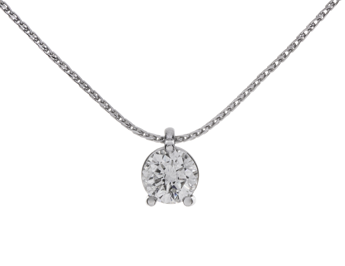 5/8ct. Kessler 81 Diamond Raindrop Pendant in 14K White Gold