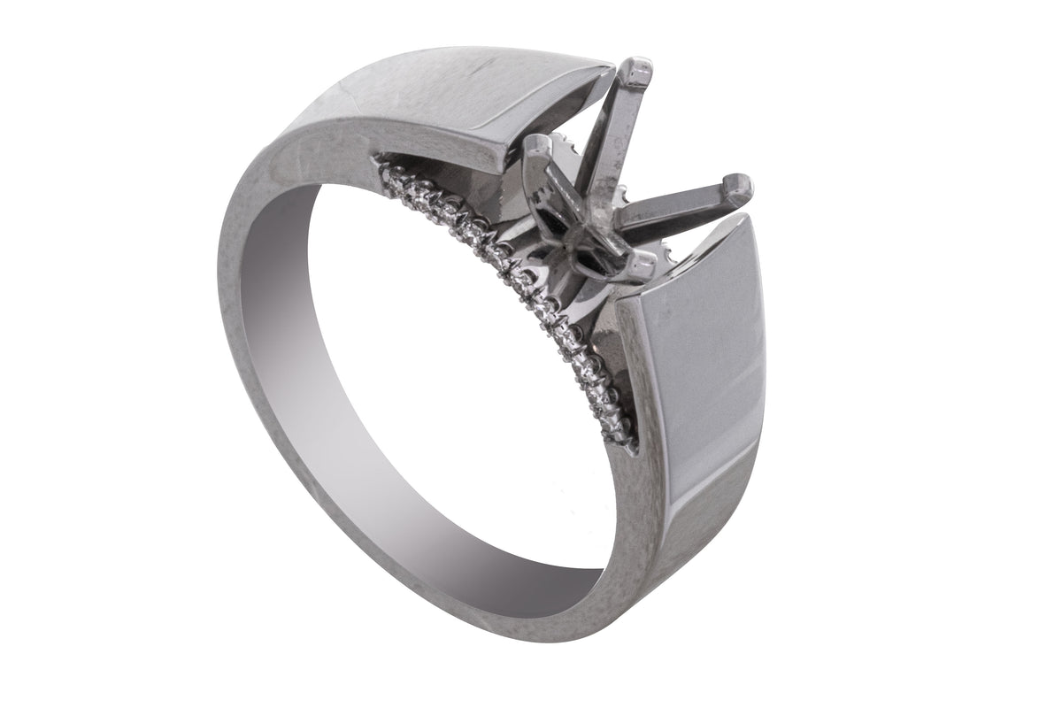 1/10ct. t.w. Diamond Engagement Ring in 14K White Gold