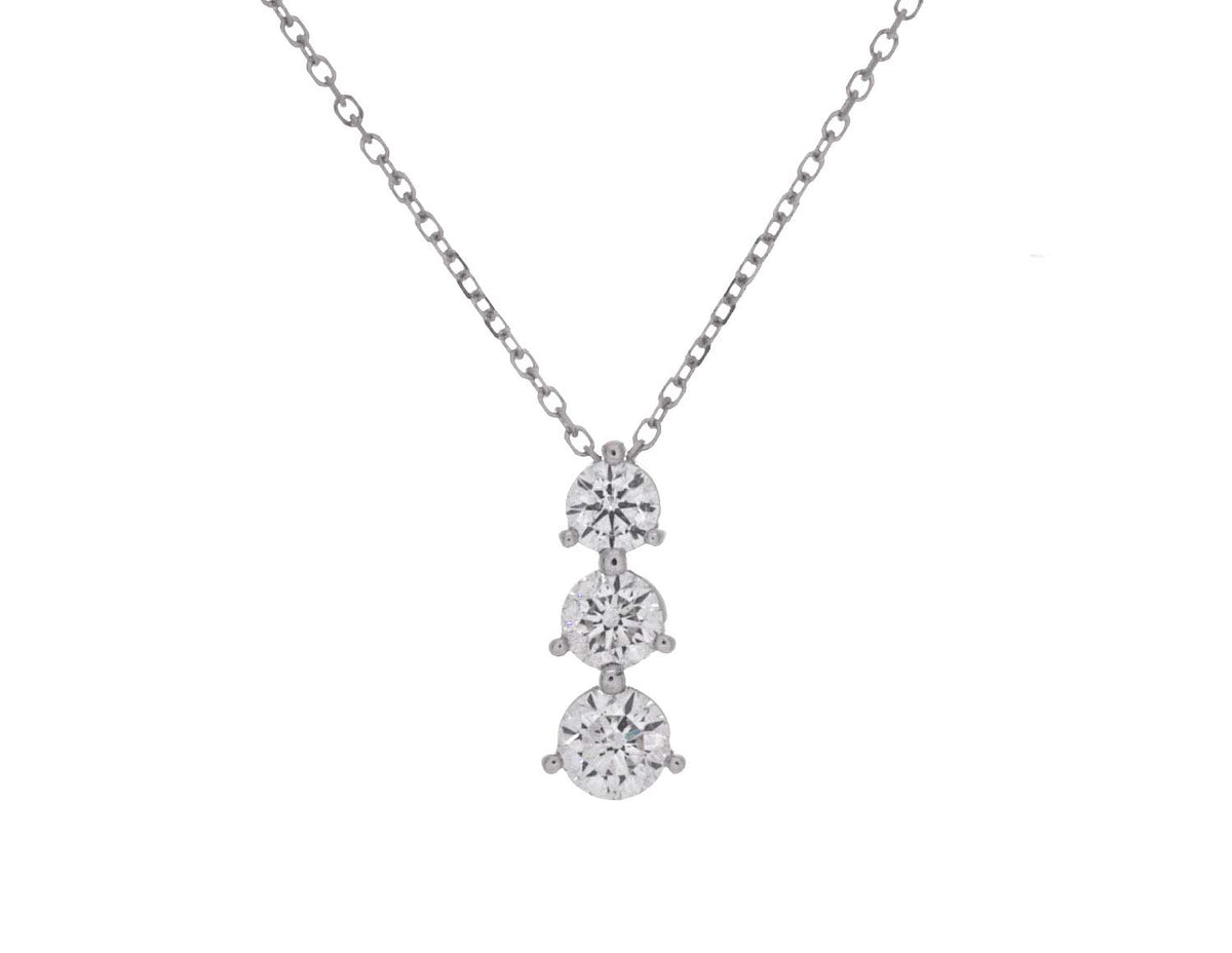 1/2ct. t.w. 3-Stone Diamond Pendant in 14K White Gold
