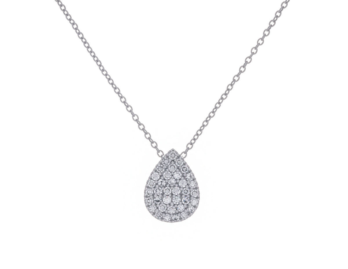 1/5ct. t.w. Pear Shape Newborn Lab Created Diamond Fashion Pendant in Sterling Silver