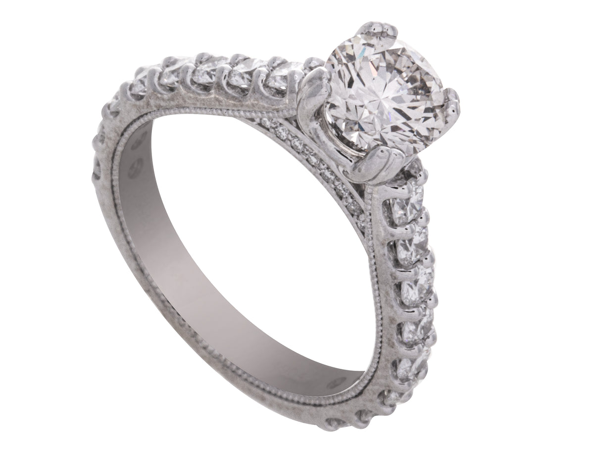 2 1/4ct. t.w. Round Newborn Lab Created Diamond Engagement Ring in 14K White Gold