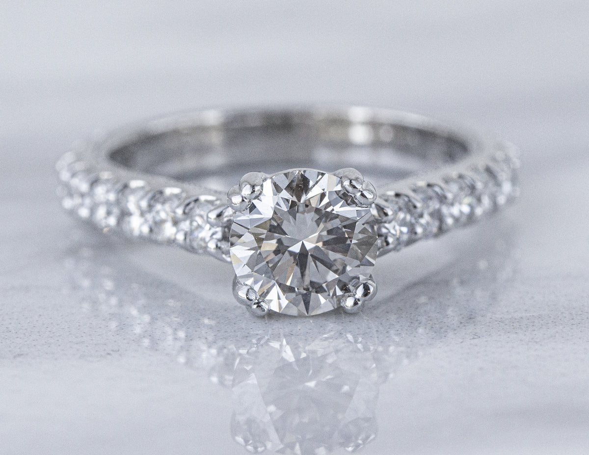 2 1/4ct. t.w. Round Newborn Lab Created Diamond Engagement Ring in 14K White Gold