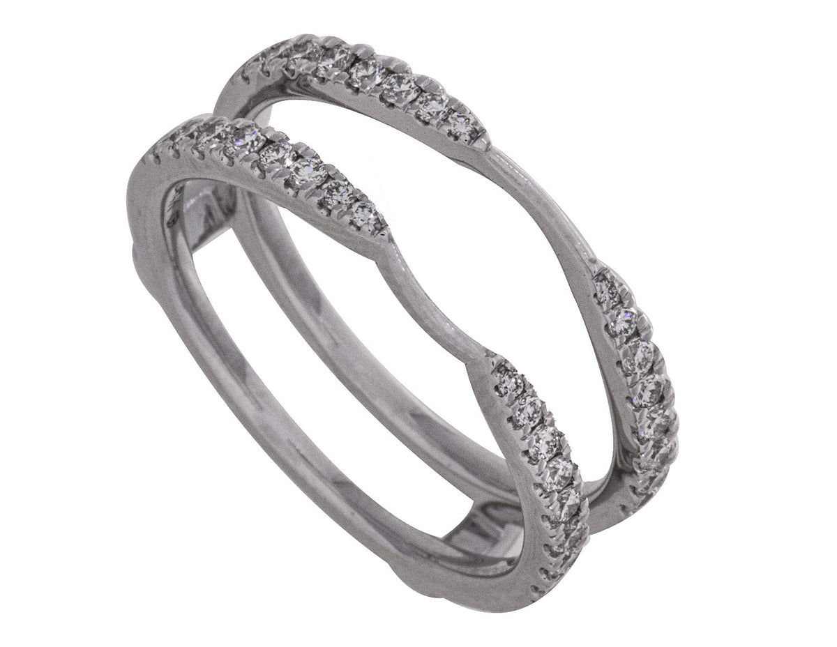 2/5ct. t.w. Diamond Wedding Guard in 14K White Gold