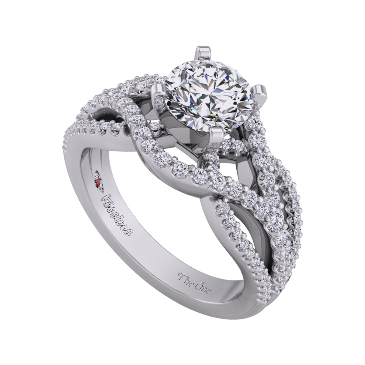 1/2ct. t.w. Diamond Engagement Ring in 14K White Gold