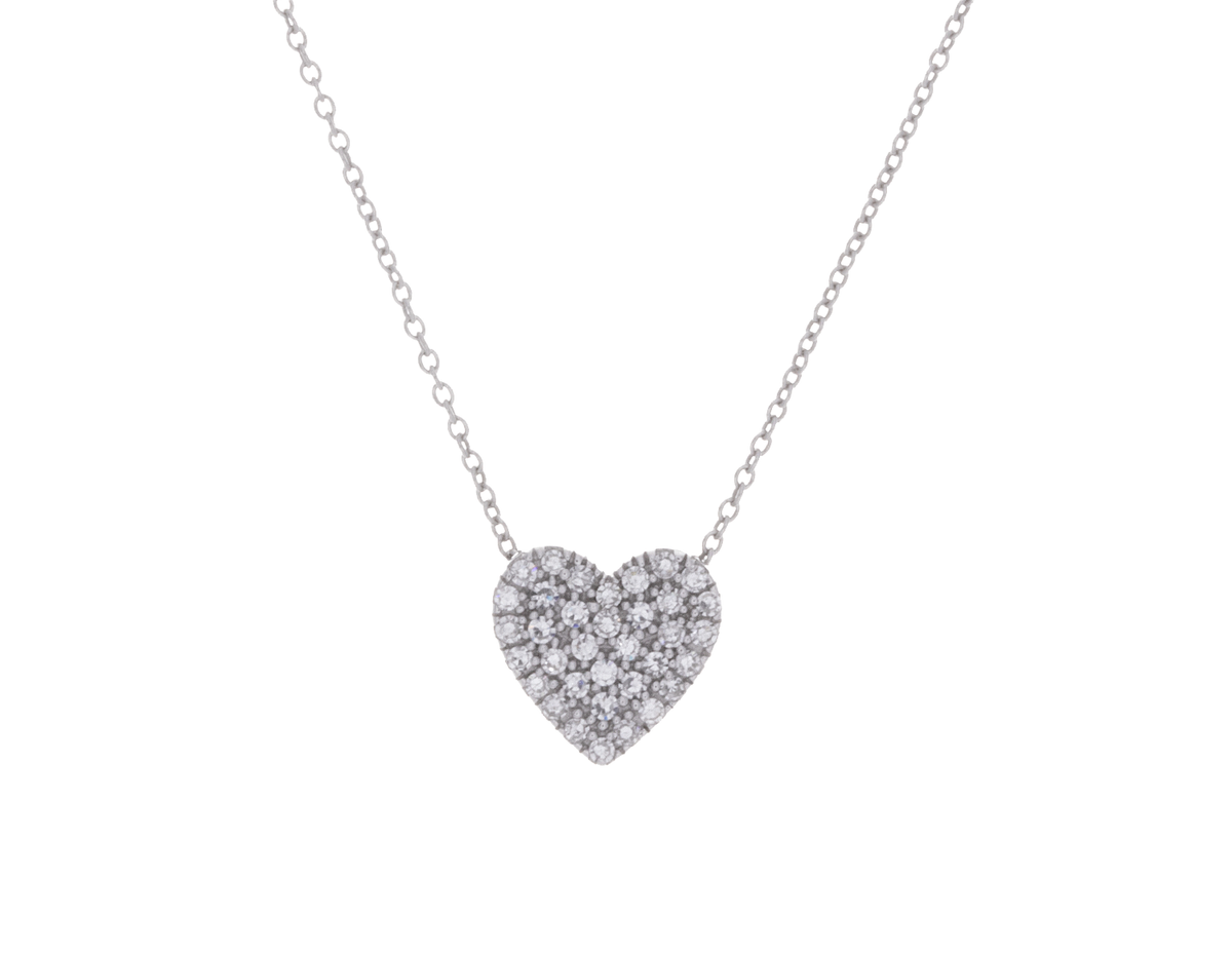 1/6ct. t.w. Heart Shape Newborn Lab Created Diamond Fashion Pendant in Sterling Silver