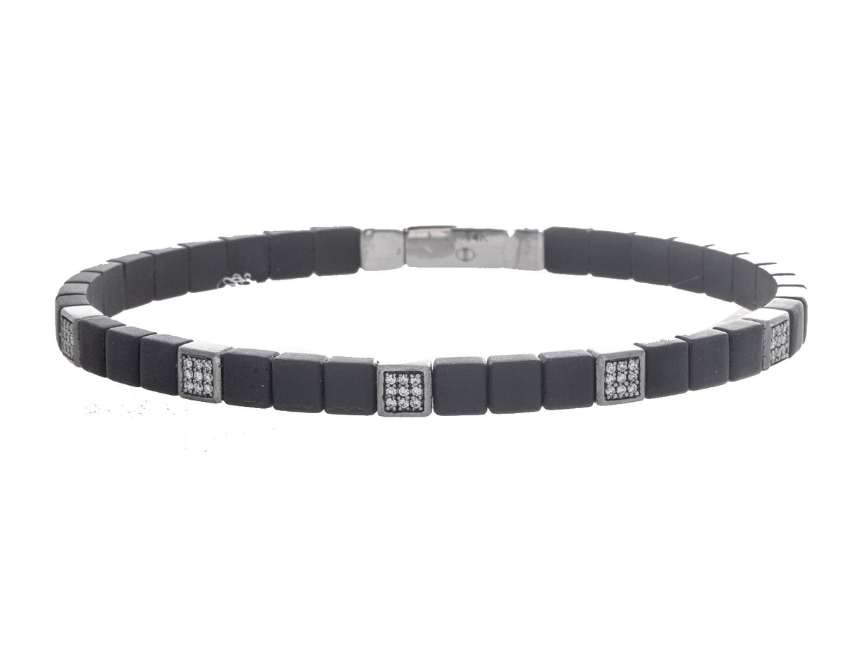 Titanium and 14K Yellow Gold Flexie Bangle Bracelet