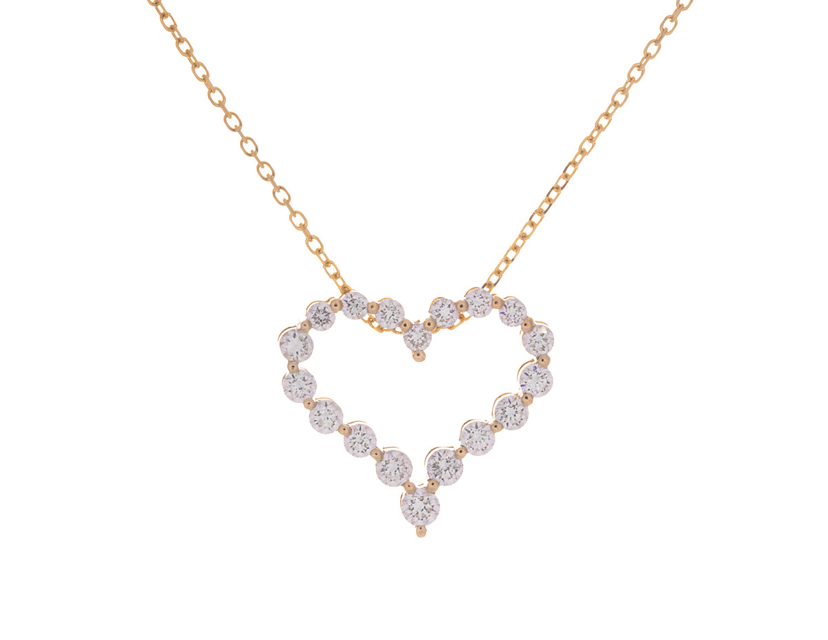1/2ct. t.w. Diamond Heart Pendant in 14K Yellow Gold