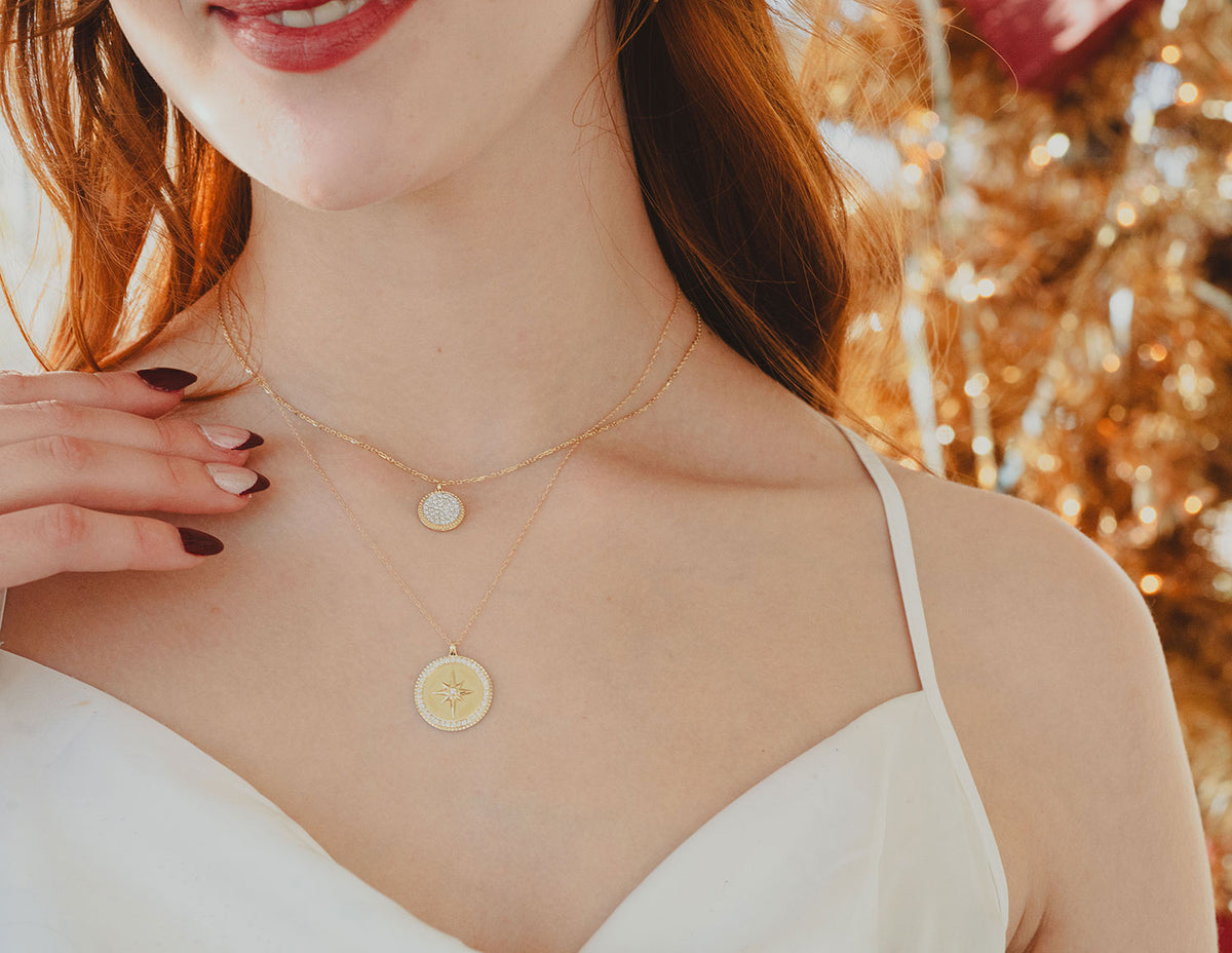 1/3ct. t.w. Diamond Disc Pendant in 14K Yellow Gold