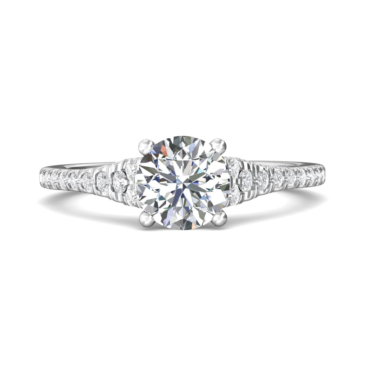1/4ct. t.w. Round Cut Diamond Engagement Ring in 14K White Gold