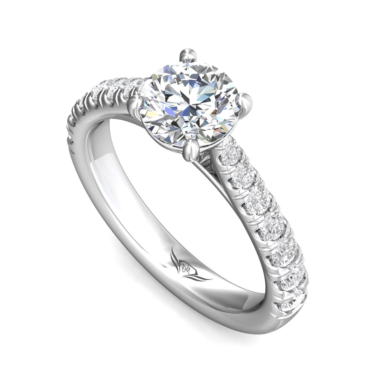 1/2ct. t.w. Round Cut Diamond Engagement Ring in 14K White Gold