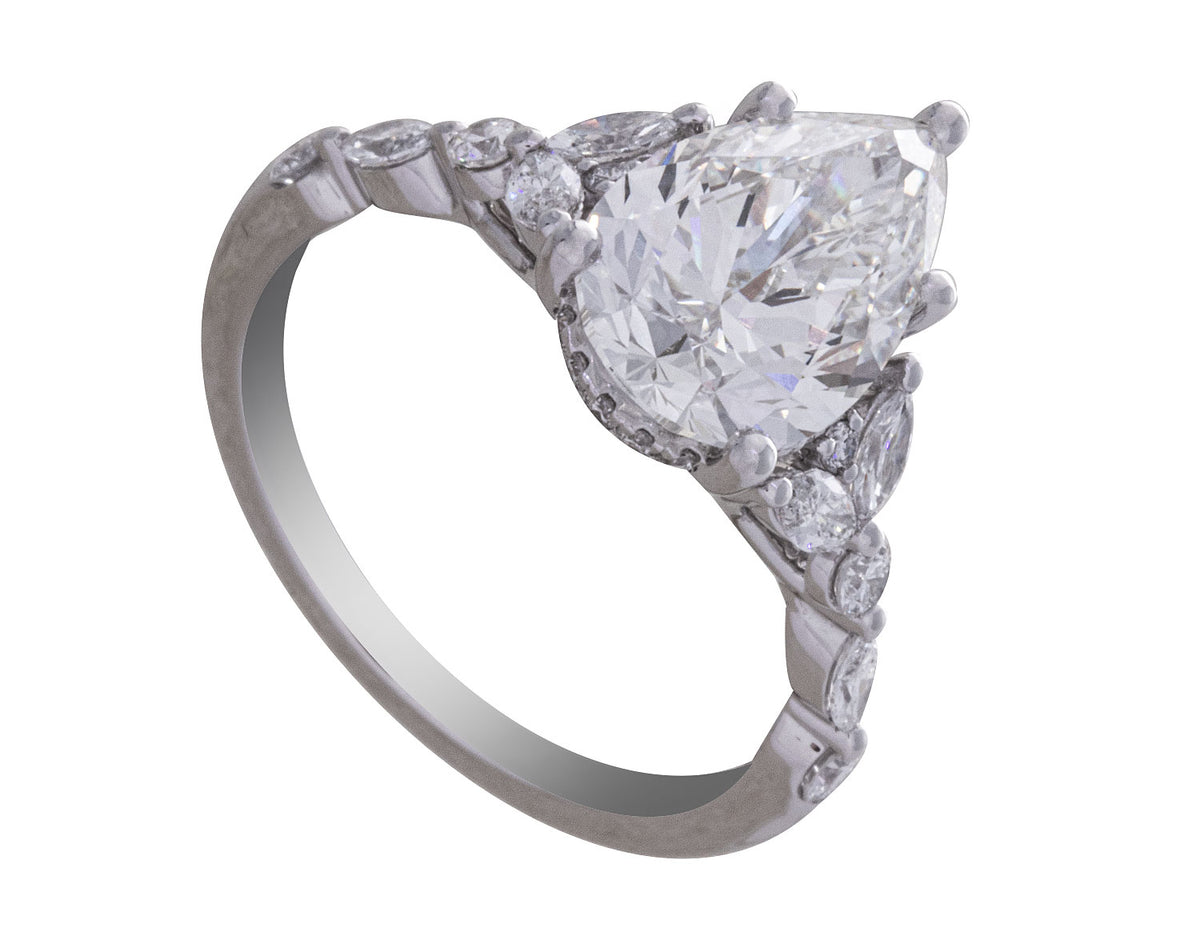 1/2ct. t.w. Lab Grown Diamond Engagement Ring in 14K White Gold