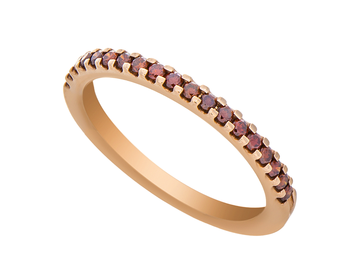 1/4ct. t.w. Red Diamond Ring in 14K Rose Gold