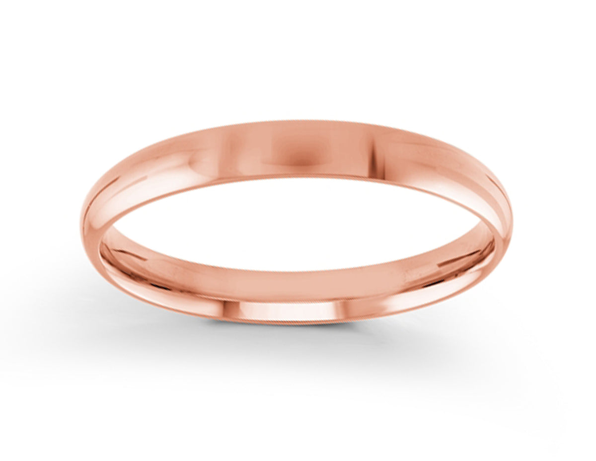 3mm Wedding Band in 14K Rose Gold