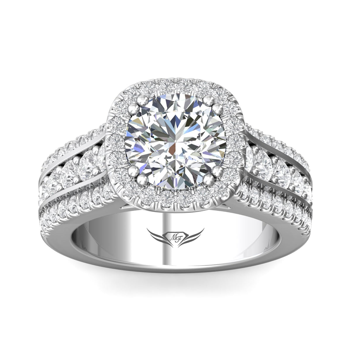 1 1/10ct. t.w. Diamond Engagement Ring in 14K White Gold