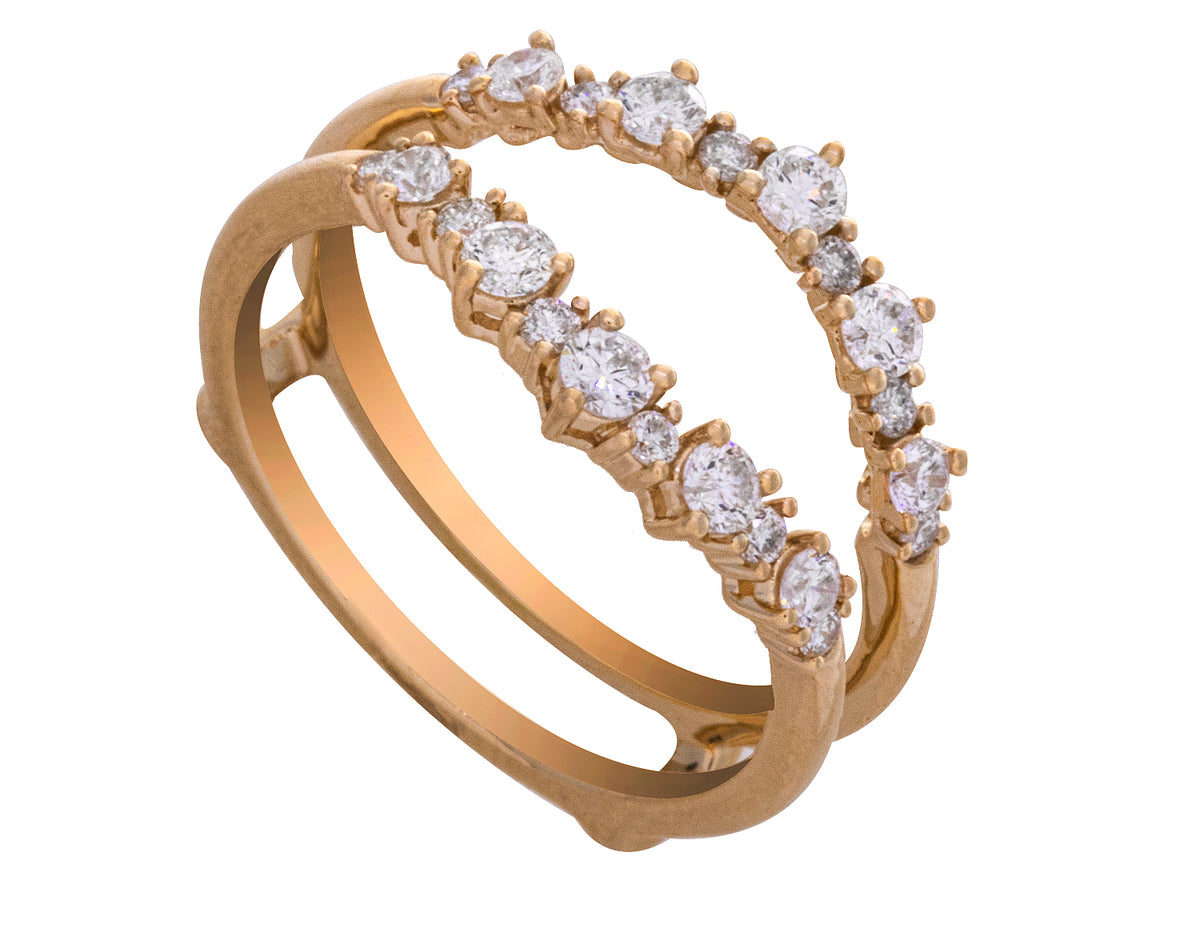 5/8ct. t.w. Diamond Wedding Guard Ring in 14K Yellow Gold