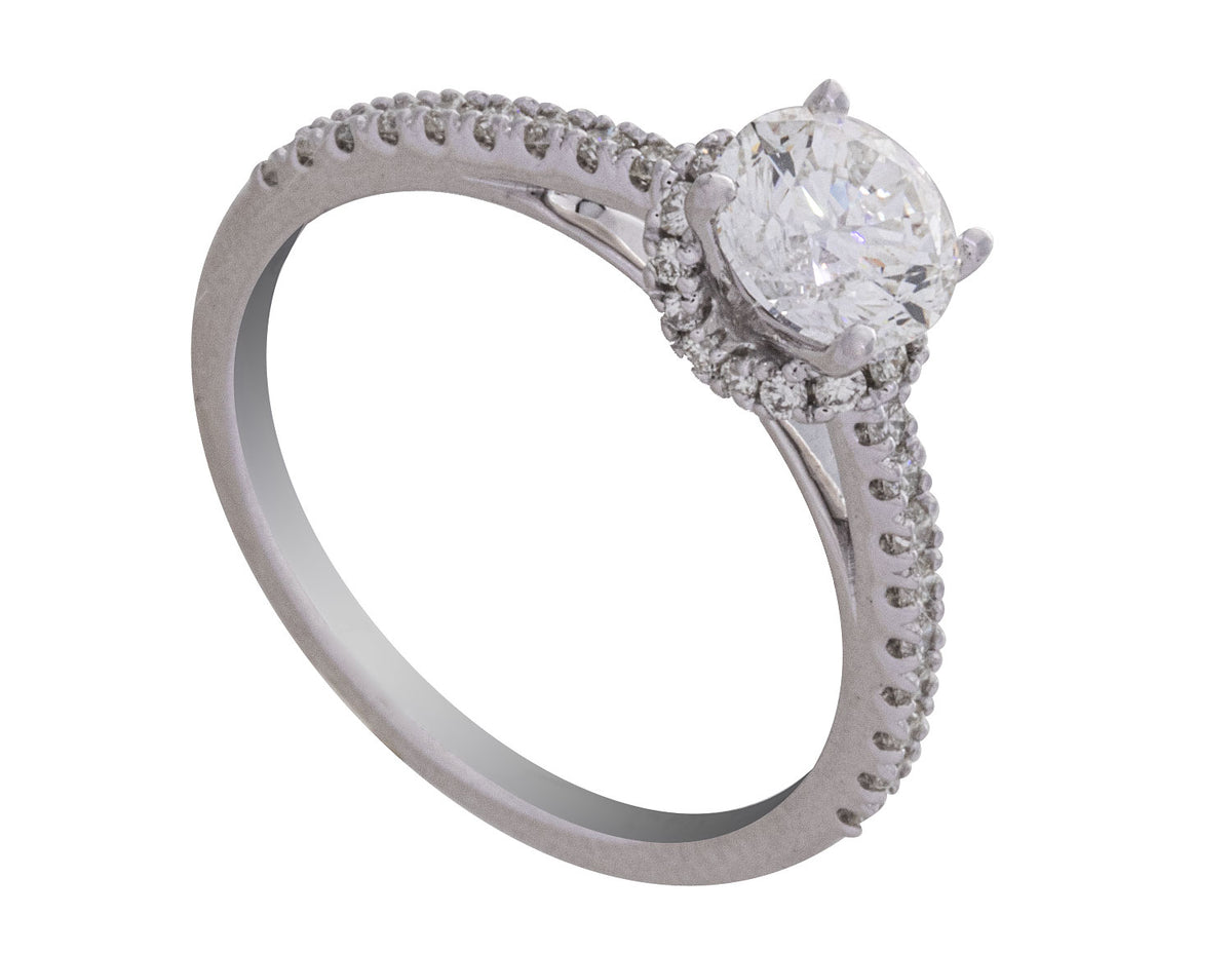 1 1/4ct. t.w. Round Cut Kessler 81 Diamond Engagement Ring in 14K White Gold