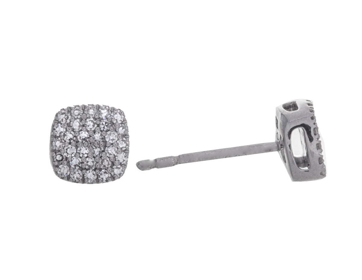 1/4ct. t.w. Cushion Shape Newborn Lab Created Diamond Earrings in Sterling Silver