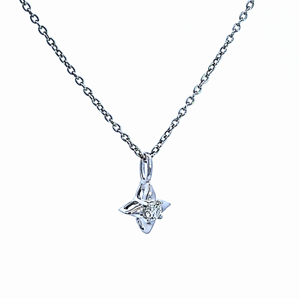 1/10ct. Diamond Pendant in Sterling Silver