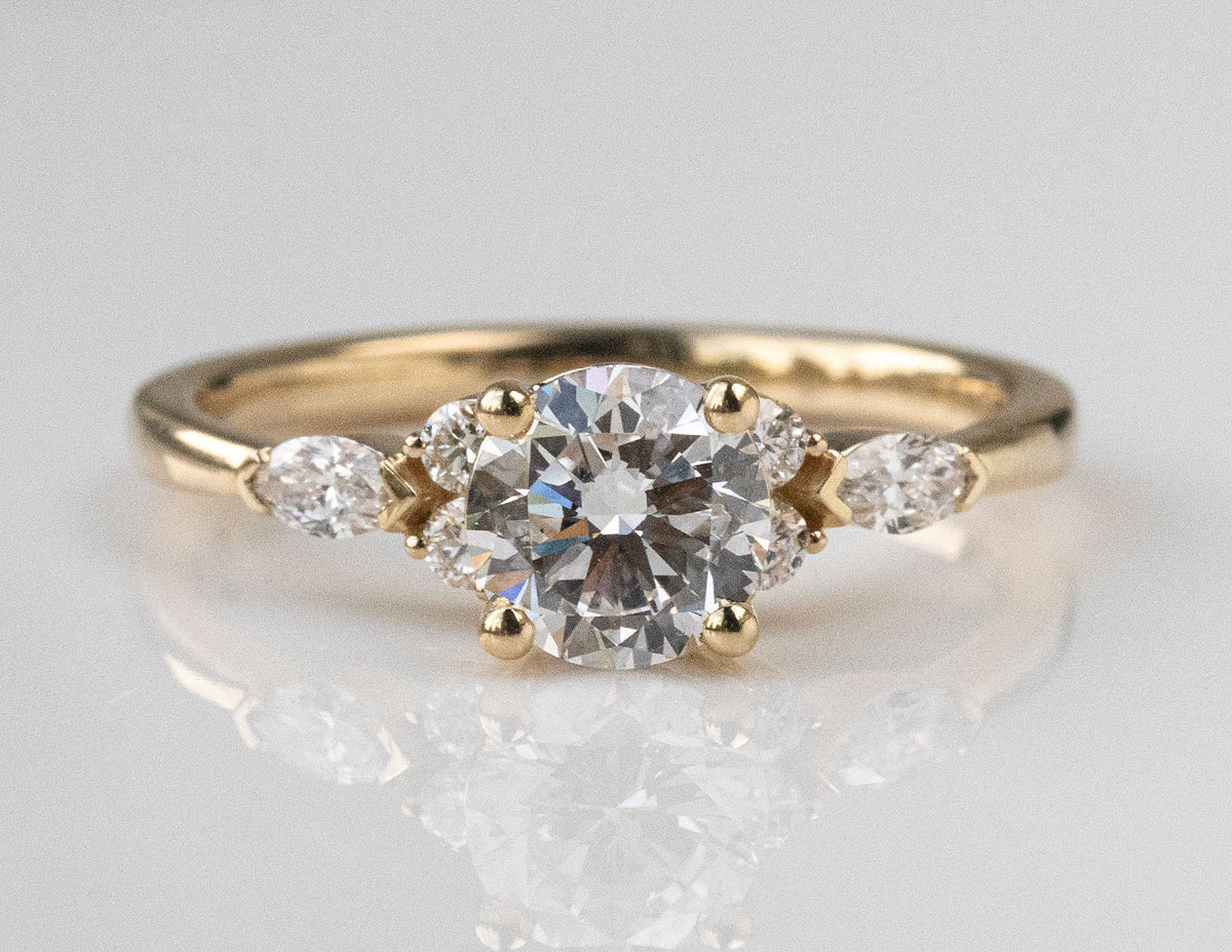 1 1/4ct. t.w. Round Cut Newborn Lab Created Diamond Engagement Ring in 14K Yellow Gold
