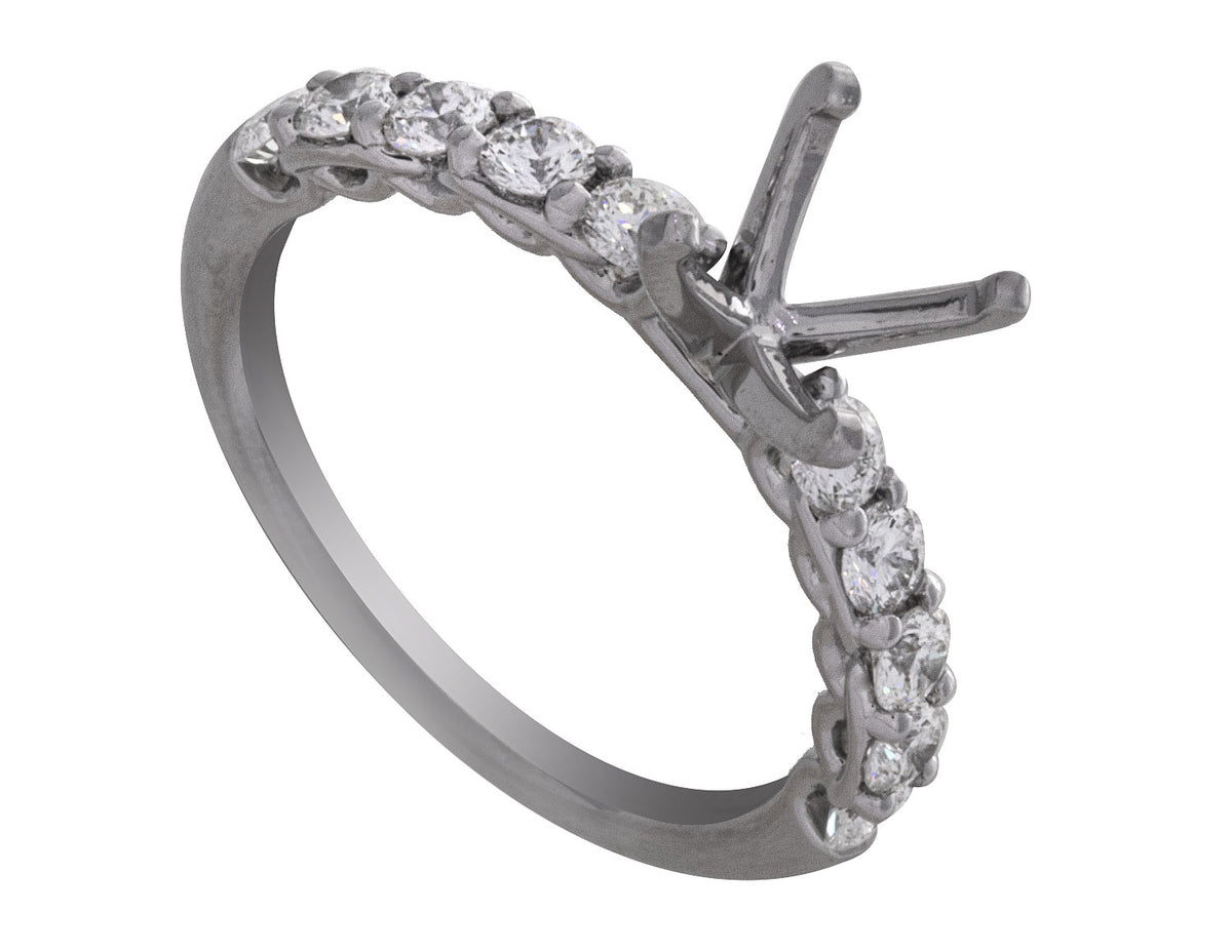 3/4ct. t.w. Kessler 81 Diamond Engagement Ring in Platinum