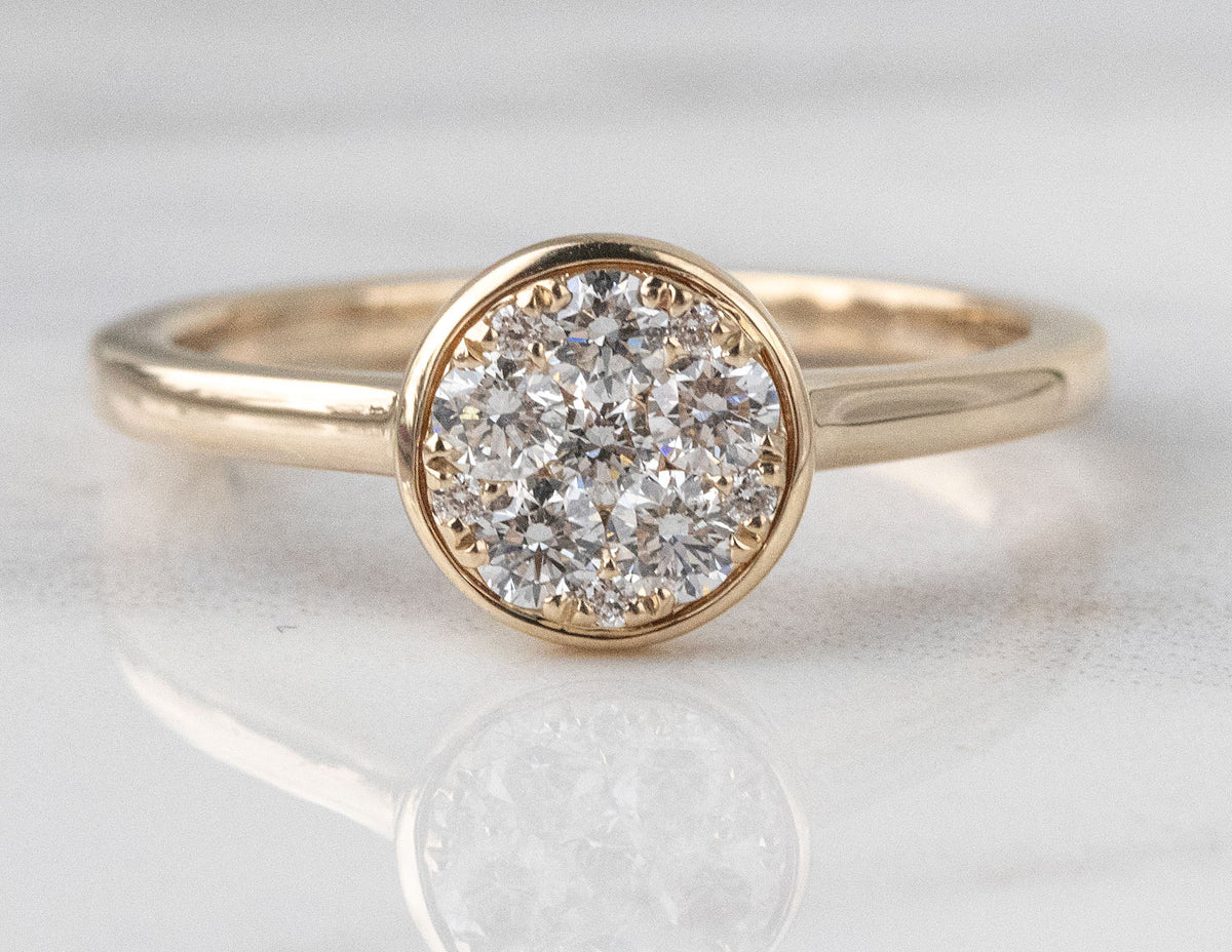 1/3ct. t.w. Diamond Cluster Ring in 14K Yellow Gold