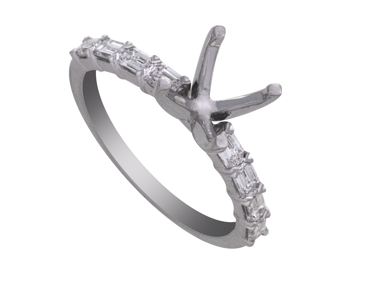 5/8ct. t.w. Diamond Engagement Ring in 14K White Gold