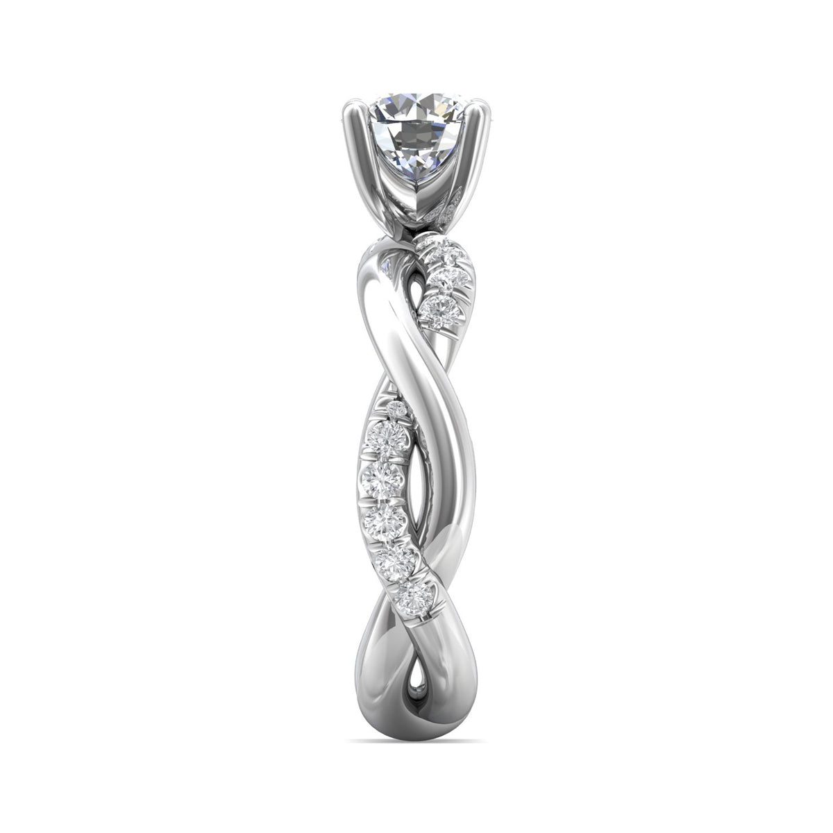 1/3ct. t.w. Round Cut Diamond Engagement Ring in 14K White Gold