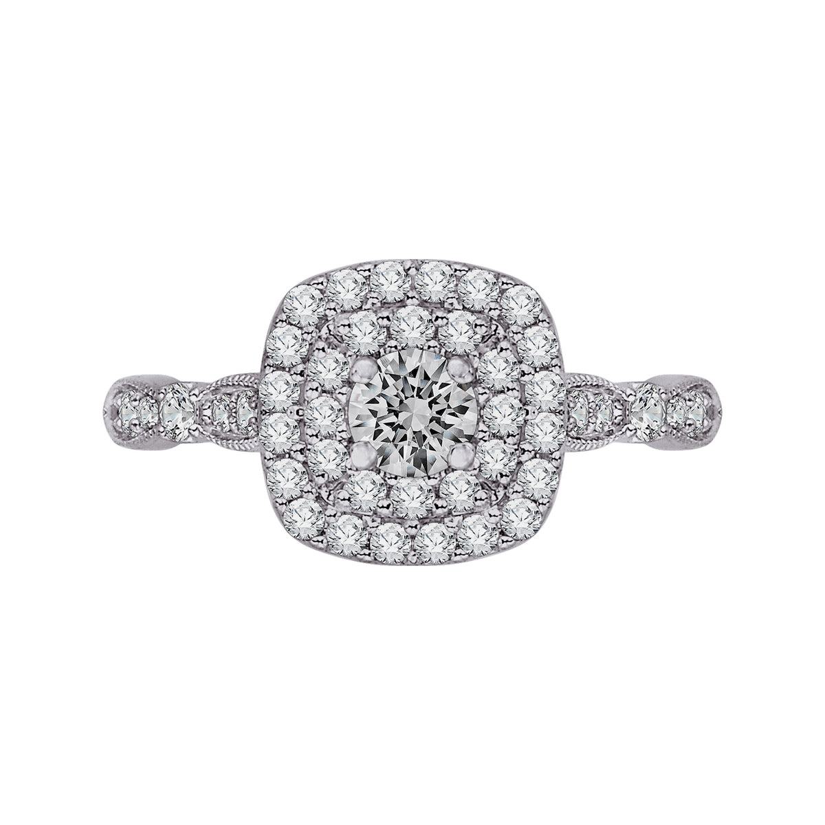 1/2ct. t.w. Round Cut Diamond Engagement Ring in 14K White Gold