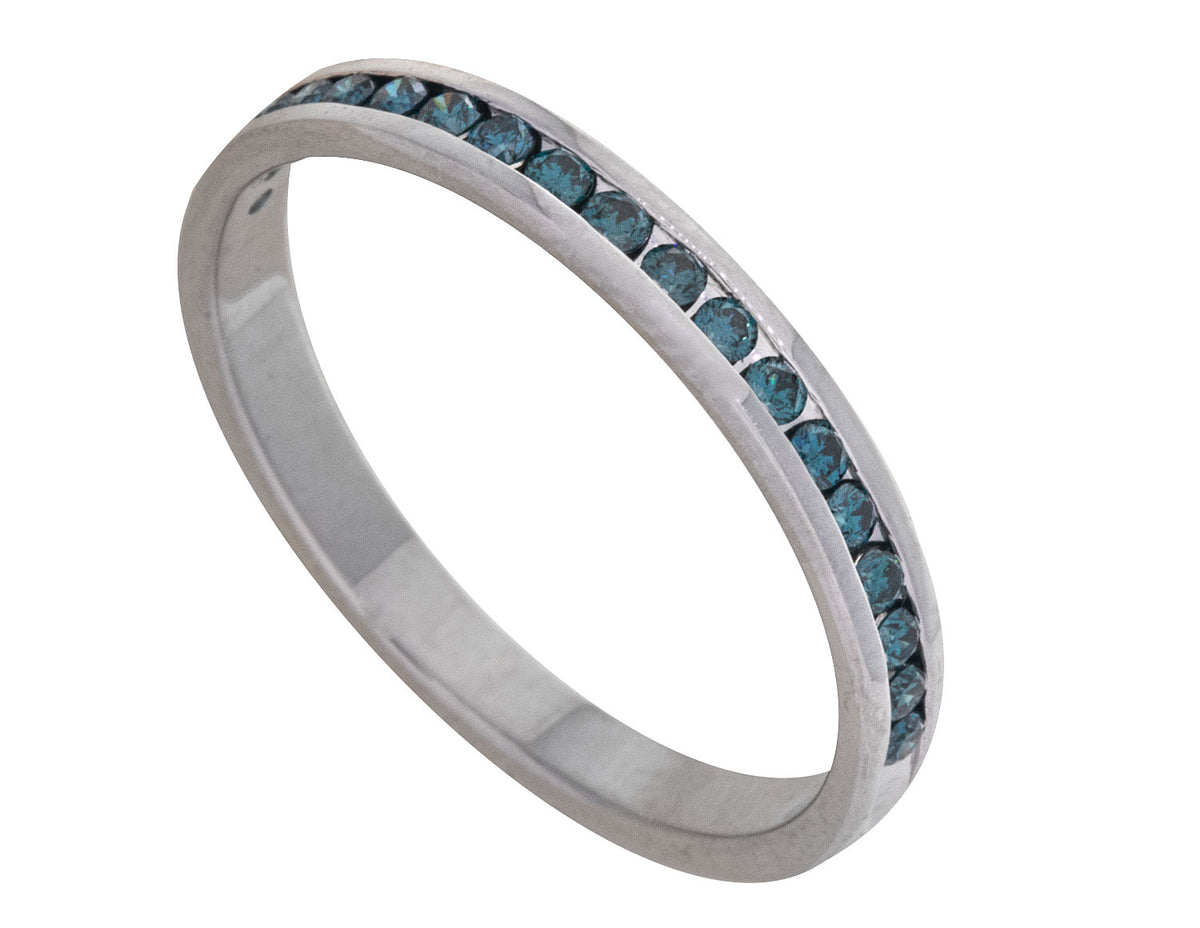 1/4ct. t.w. Blue Diamond Ring in 14K White Gold