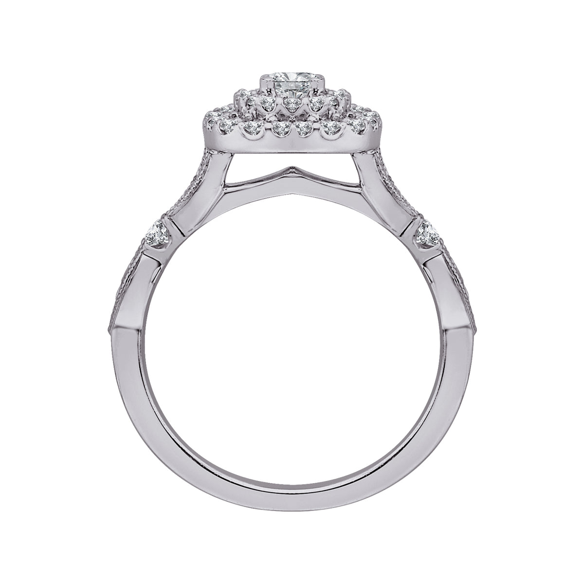 1/2ct. t.w. Round Cut Diamond Engagement Ring in 14K White Gold