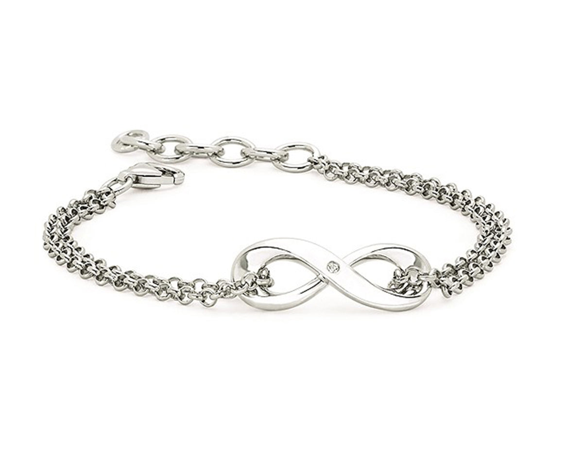 .01ct. t.w. Infinity Bracelet in Sterling Silver