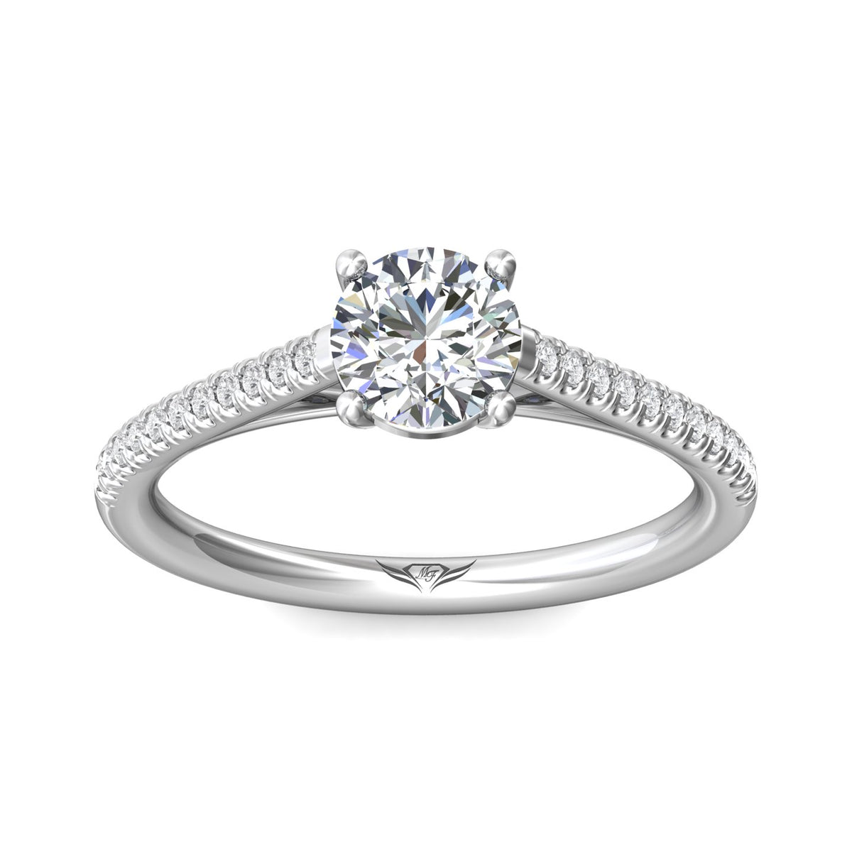 1/6ct. t.w. Diamond Engagement Ring in 14K White Gold
