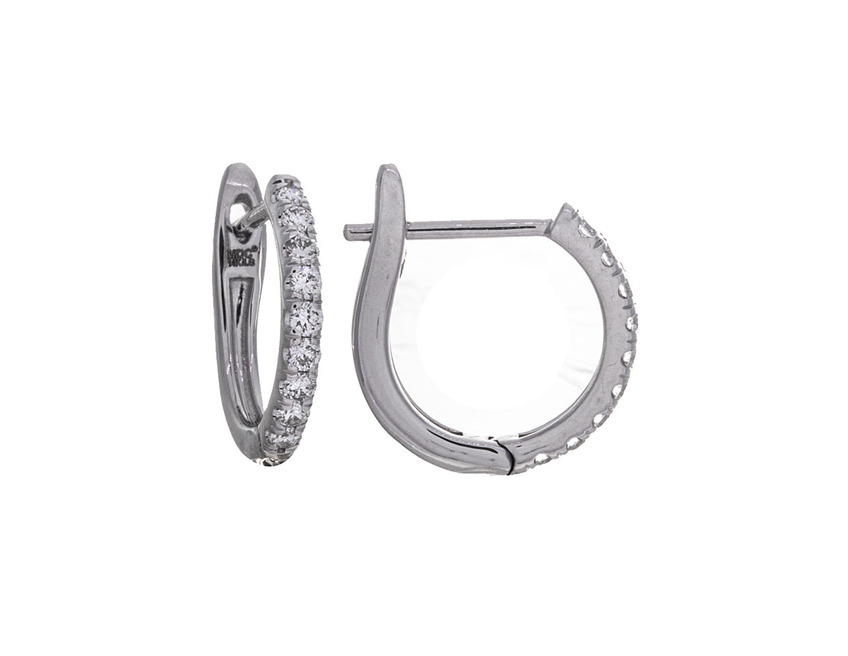 1/3ct. t.w. Newborn Lab Created Diamond Hoop Earrings in 14K White Gold