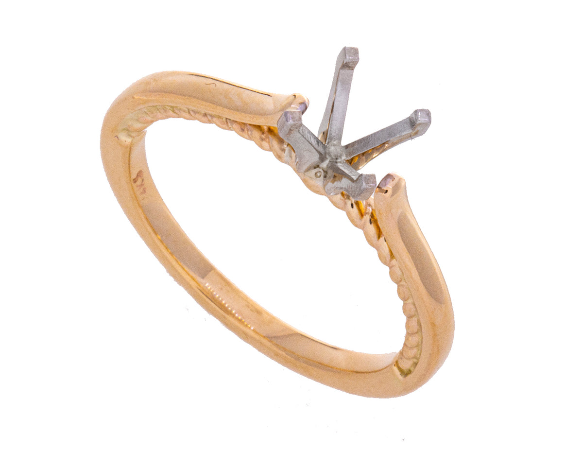 Solitaire Engagement Ring in 14K Yellow Gold