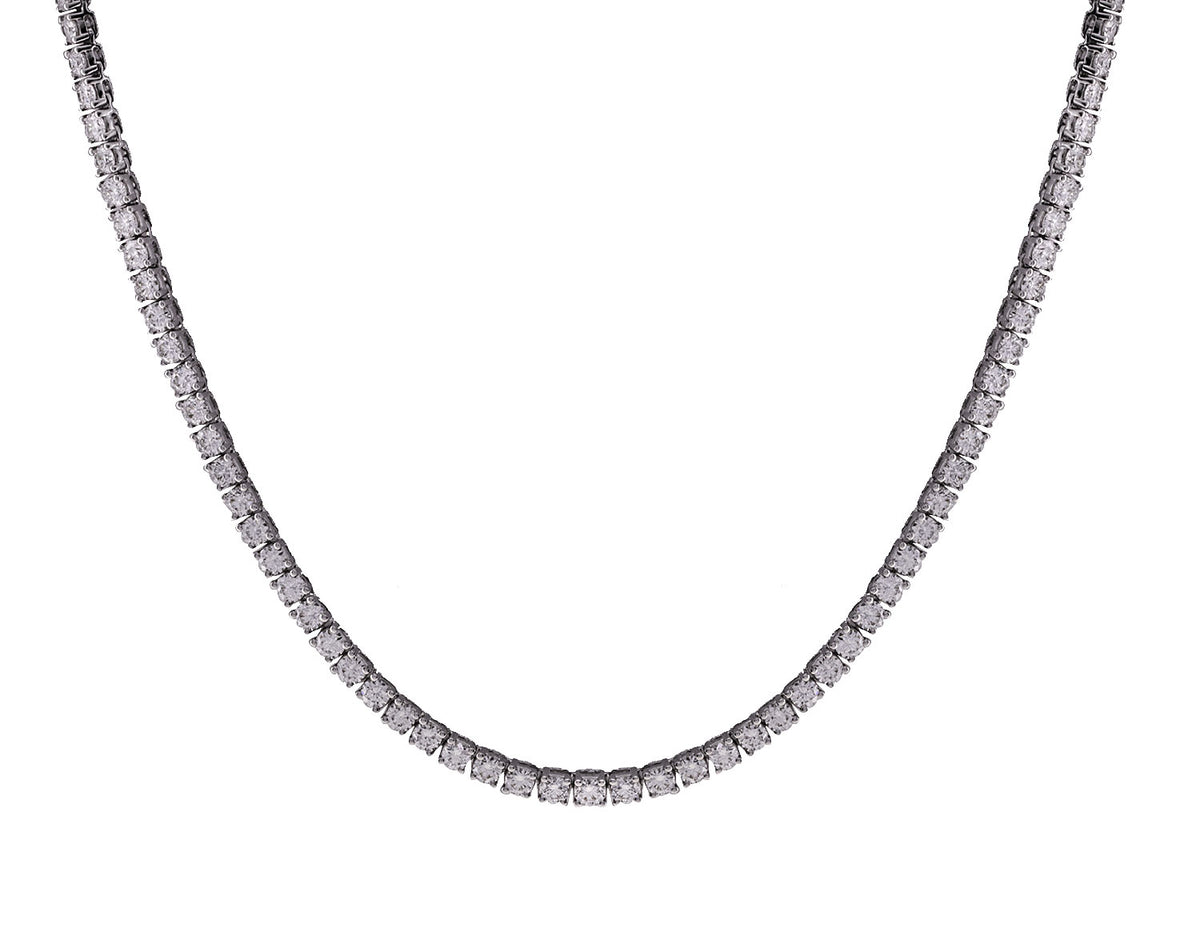 12 1/3ct. t.w. Diamond Riviera Necklace in 14K White Gold