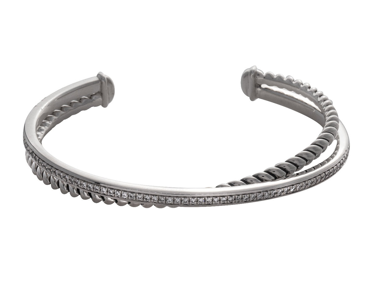 1/2ct. t.w. Diamond Bangle Bracelet in Sterling Silver