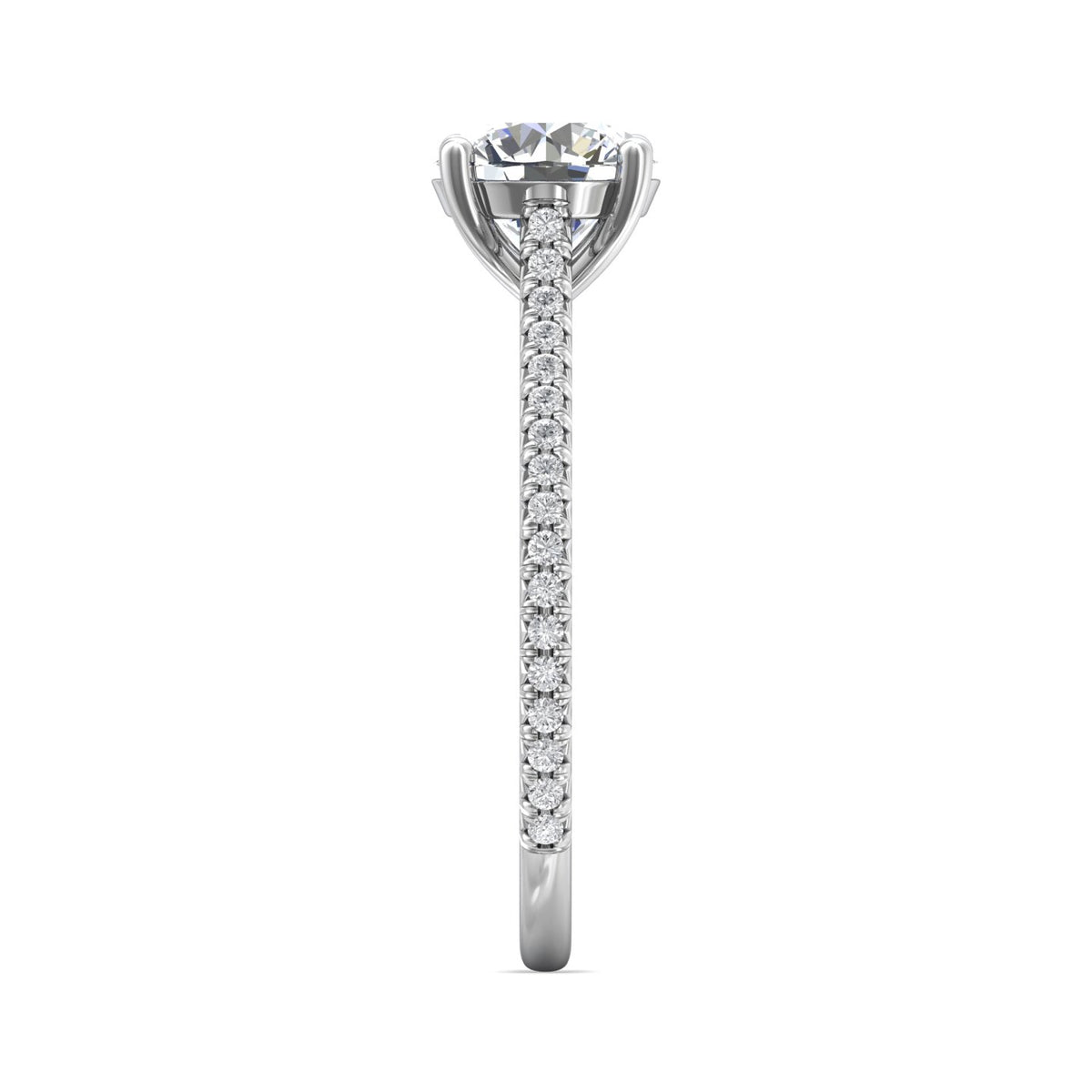 1/5ct. t.w. Round Cut Diamond Engagement Ring in 14K White Gold