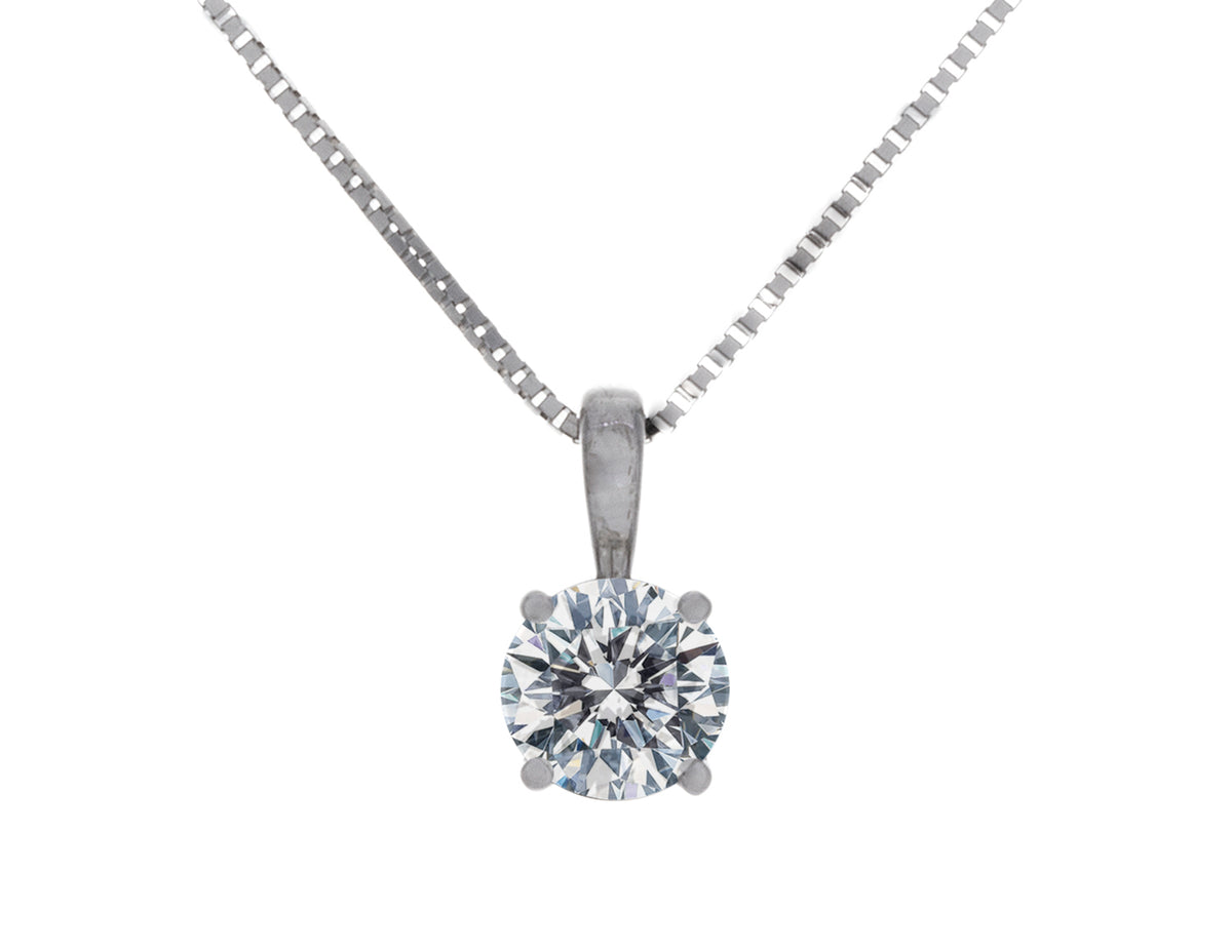 1 3/4ct. t.w. Newborn Lab Created Diamond Solitaire Pendant in 14K White Gold