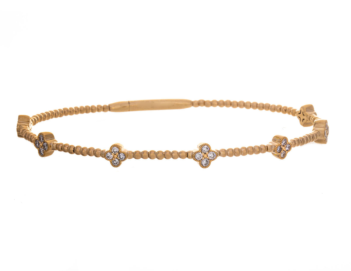 2/5ct. t.w. Diamond Bangle Bracelet in 14K White Gold