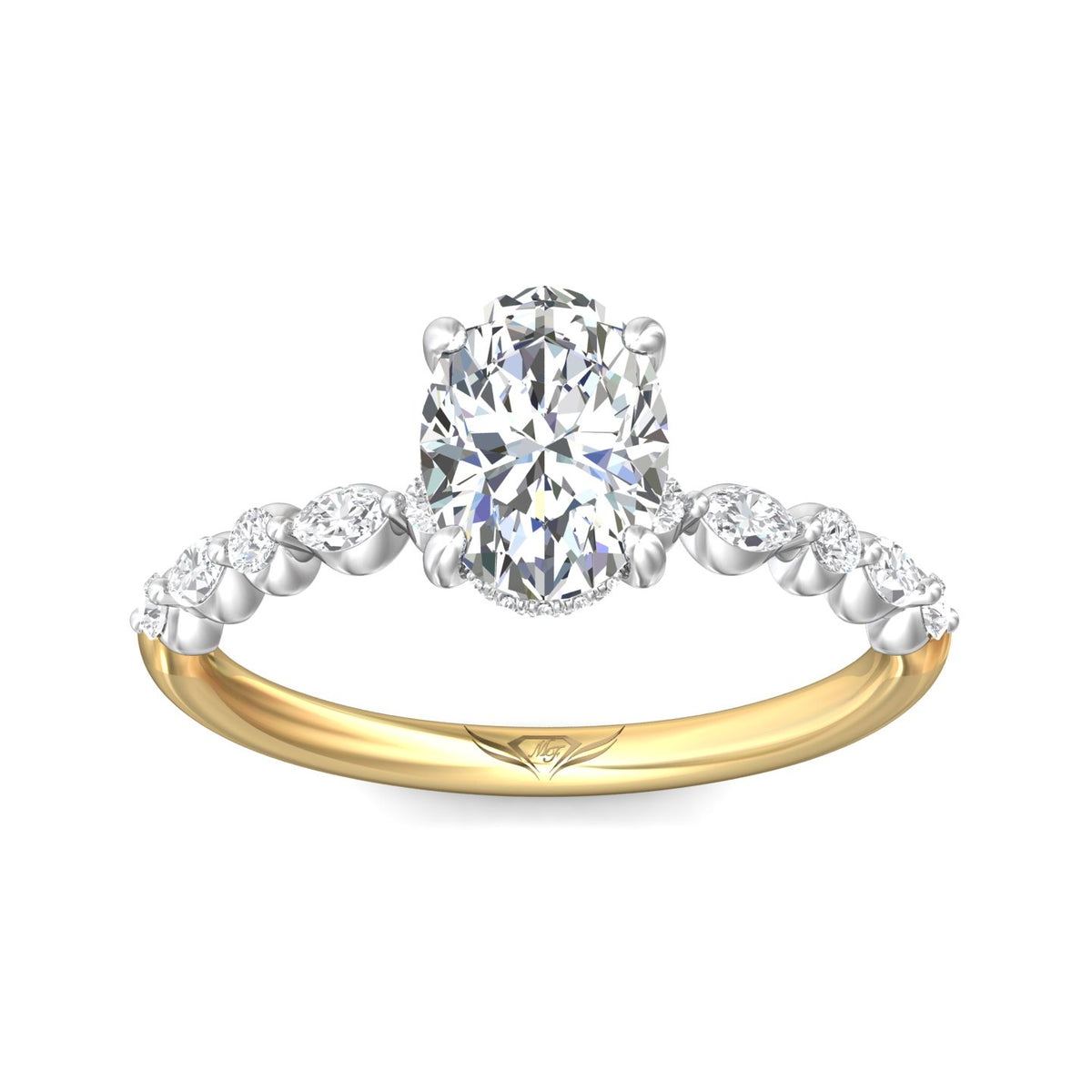 1/3ct. t.w. Diamond Engagement Ring in 14K White and Yellow Gold