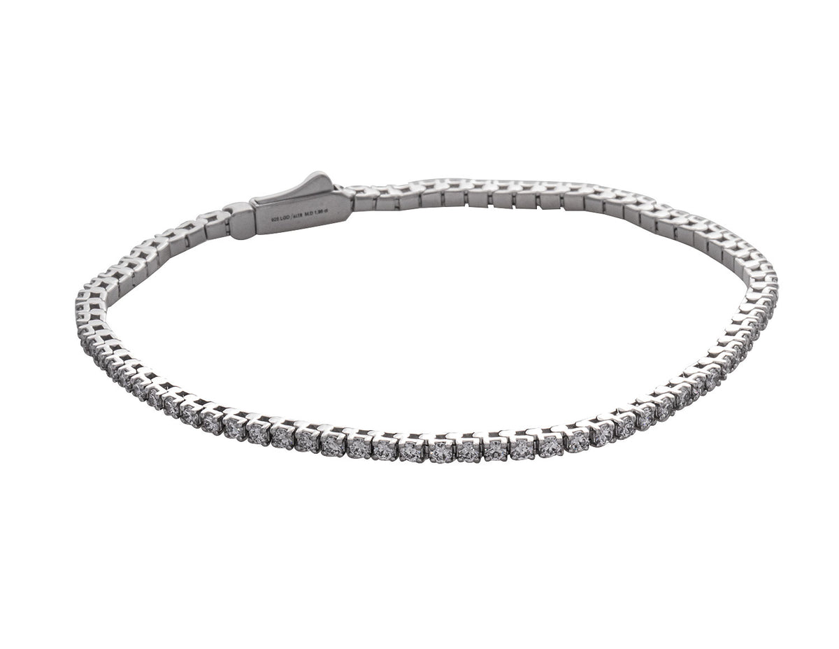 2ct. t.w. Newborn Lab Created Diamond Tennis Bracelet in Sterling Silver