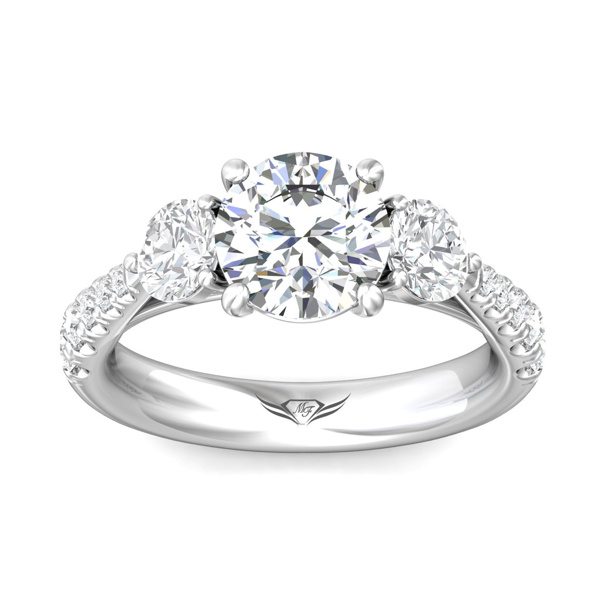 1 1/6ct. t.w. Diamond Engagement Ring in 14K White Gold