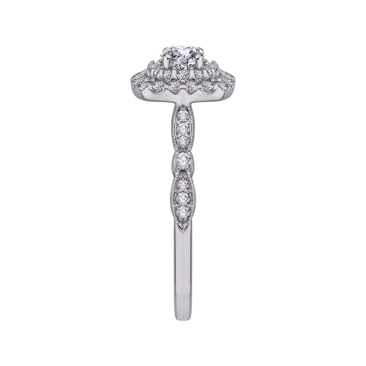 1/2ct. t.w. Round Cut Diamond Engagement Ring in 14K White Gold