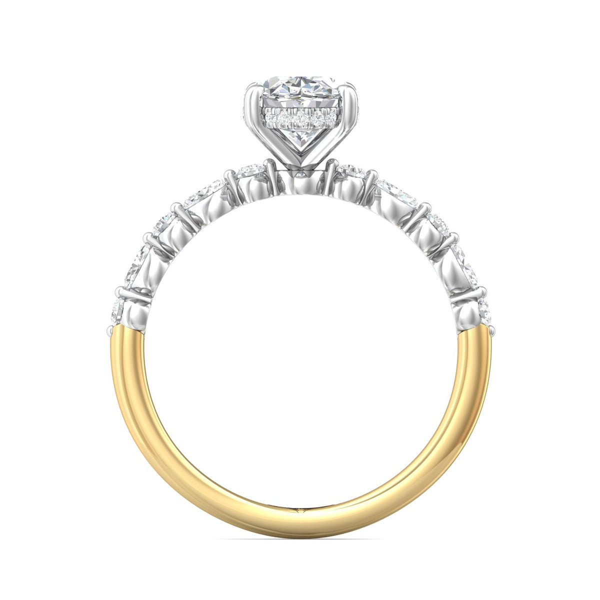 1/3ct. t.w. Diamond Engagement Ring in 14K White and Yellow Gold