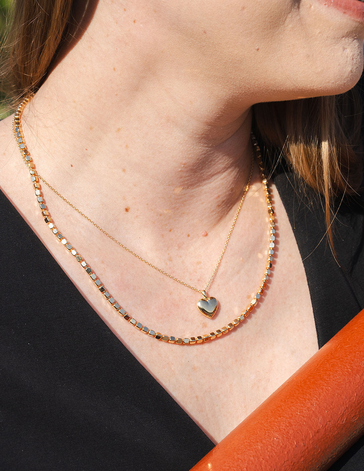 20" Cube Link Chain in Vermeil