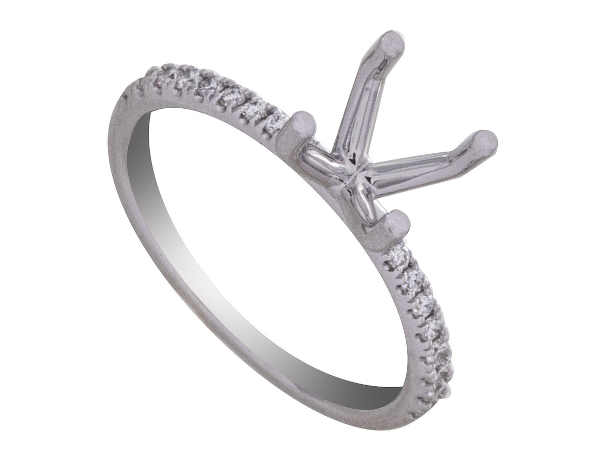 1/5ct. t.w. Diamond Engagement Ring in 14K White Gold