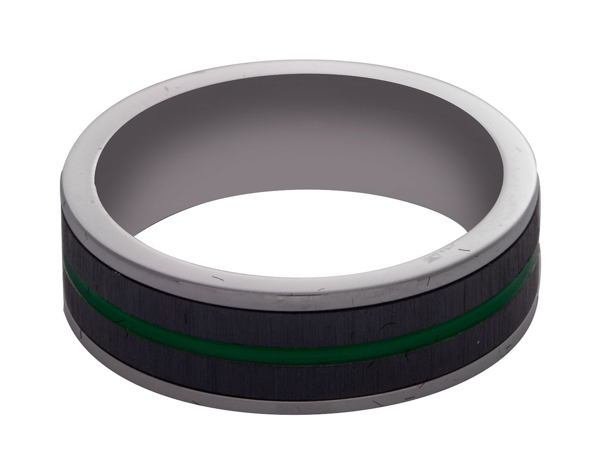 Cobalt Chrome and Black Zirconium Wedding Ring