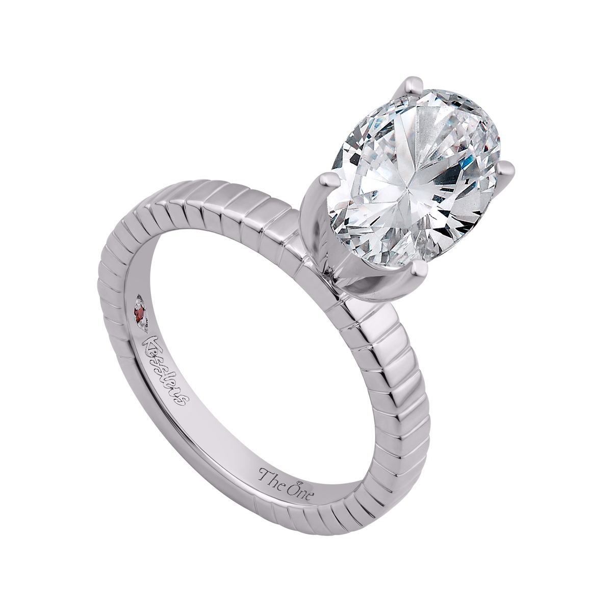 3mm Solitaire Engagement Ring in 14K White Gold