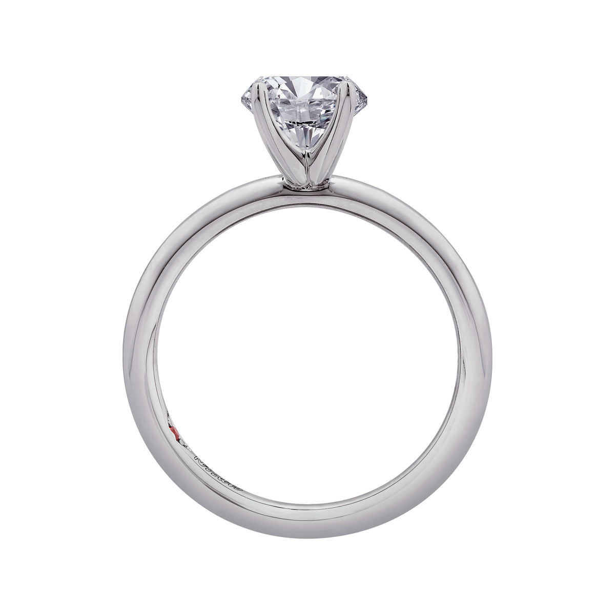 1.75mm Solitaire Engagement Ring in 14K White Gold